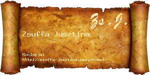 Zsuffa Jusztina névjegykártya